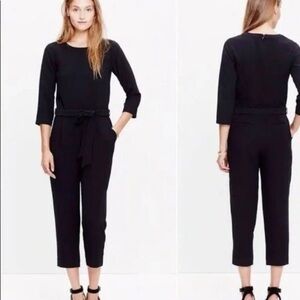 Madewell Black Belted Jumpsuit - M